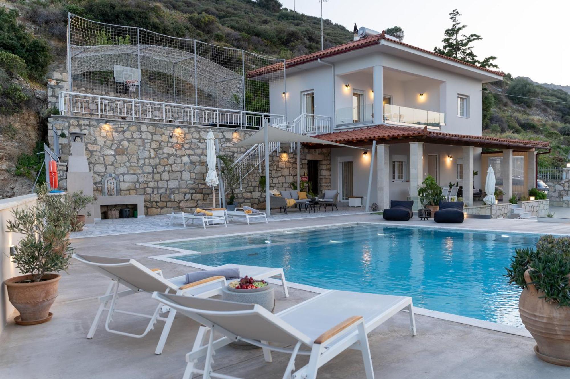 Amazing View Villa Aliki With Infinity Pool & Spa 리가리아 외부 사진